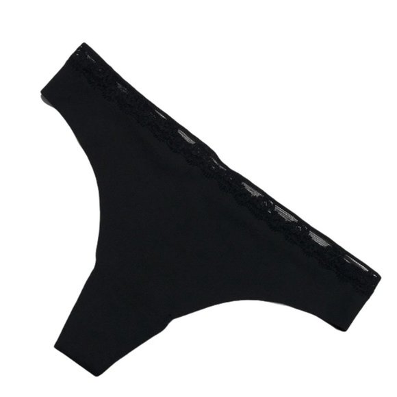 NWT 2013’ Victoria’s Secret Black Lace Top Thong - Picture 3 of 4